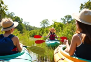 Family enjoying nature activities on Hilton Head Island